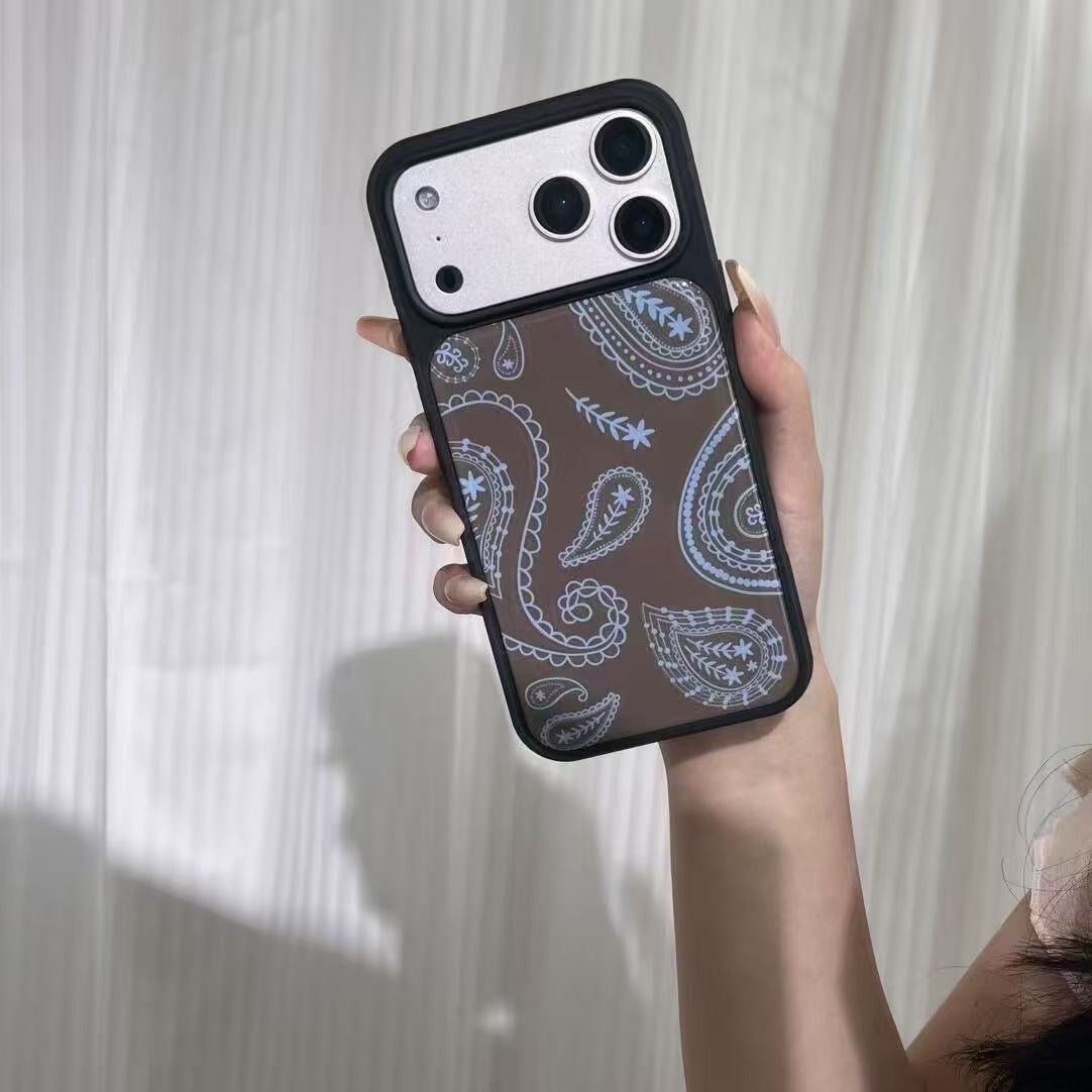 Vintage Paisley Brown Aesthetic Style iPhone Case