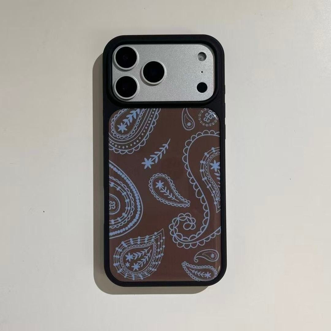 Vintage Paisley Brown Aesthetic Style iPhone Case