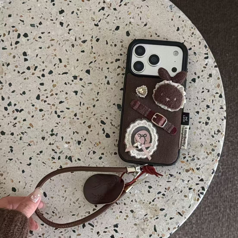 Soft Brown Bunny Aesthetic iPhone Case