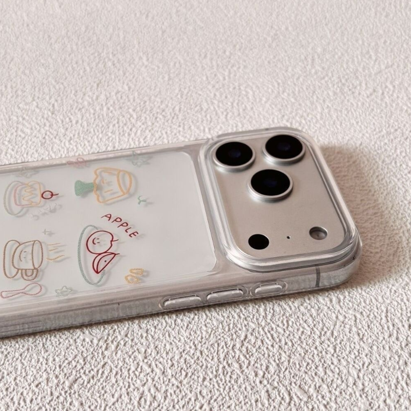 Cute Apple Coffee Clear iPhone Case