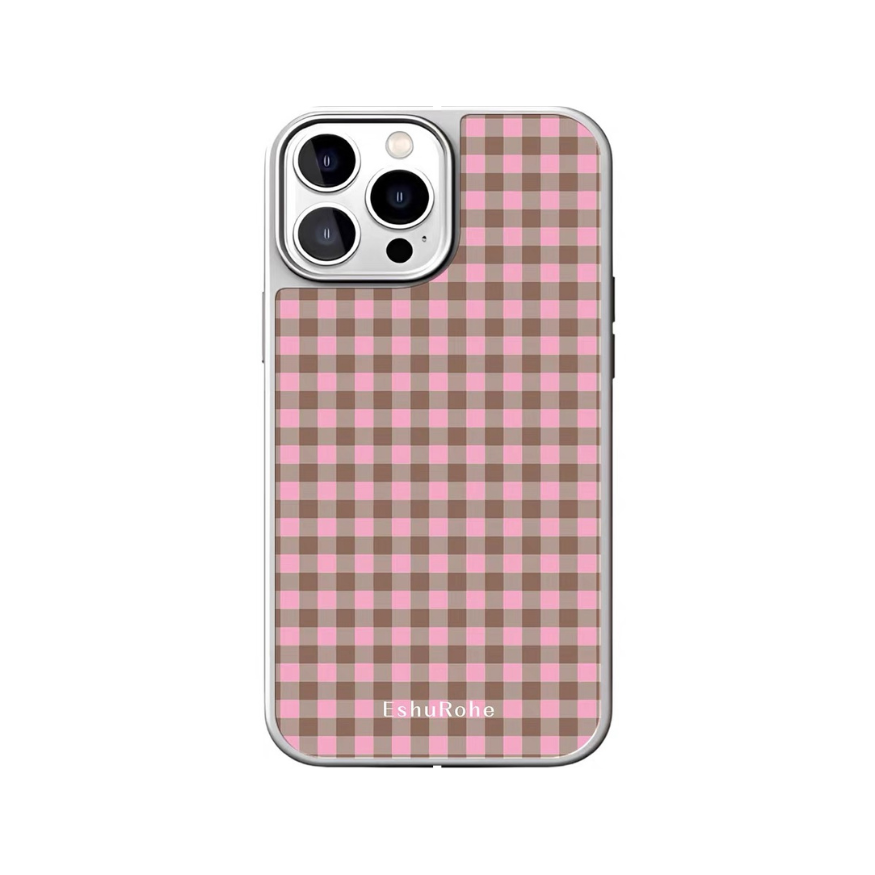 Pink & Brown Striped iPhone Case