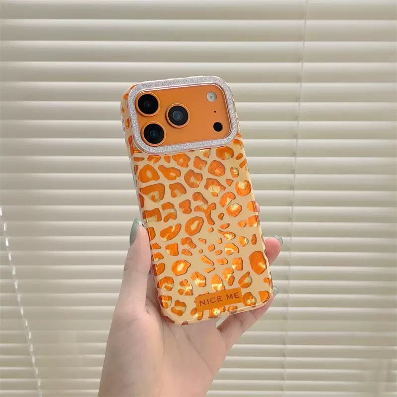 Vintage Amber Leopard iPhone Case