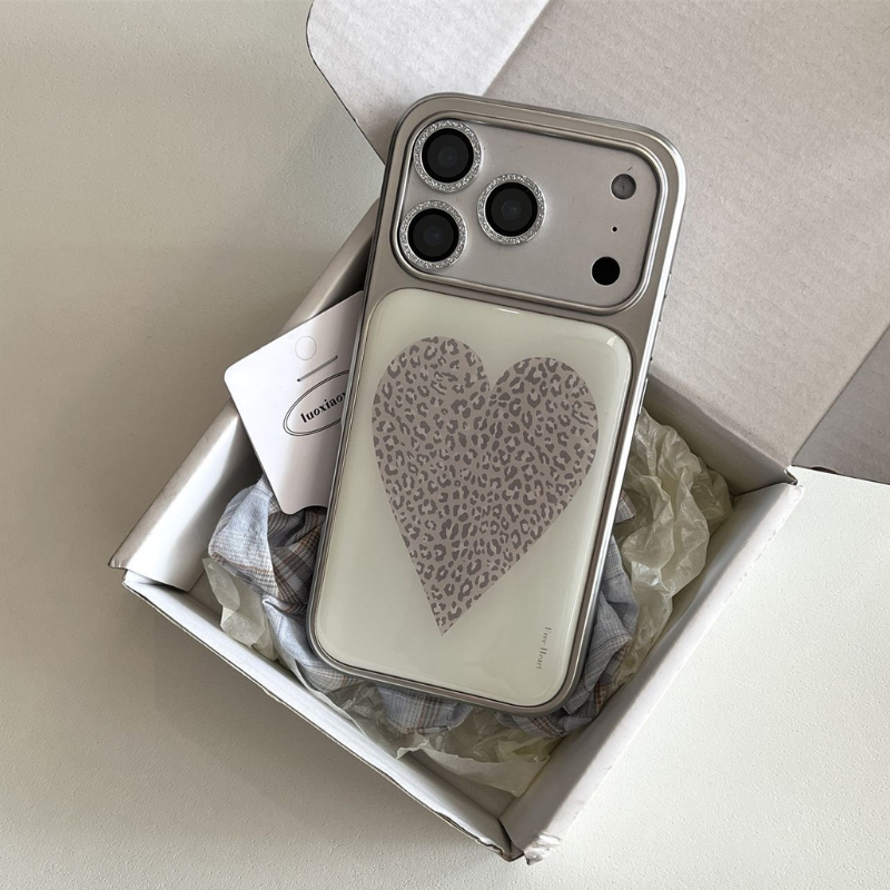 Leopard Heart iPhone Case