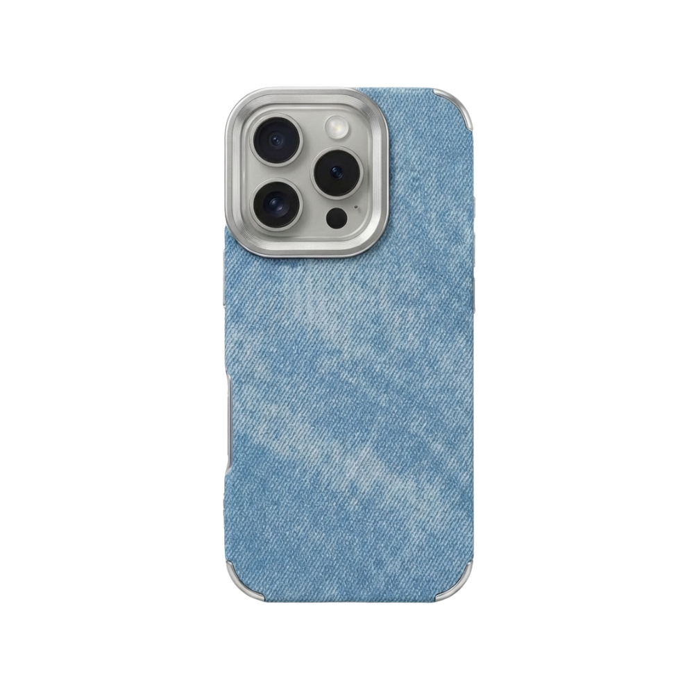 Electroplated Denim Texture Phone Case